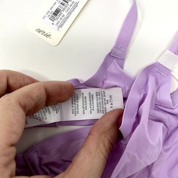 NEW Aerie Smoothez Purple Full Coverage Unlined Underwire Bra 32D - Picture 3 of 4